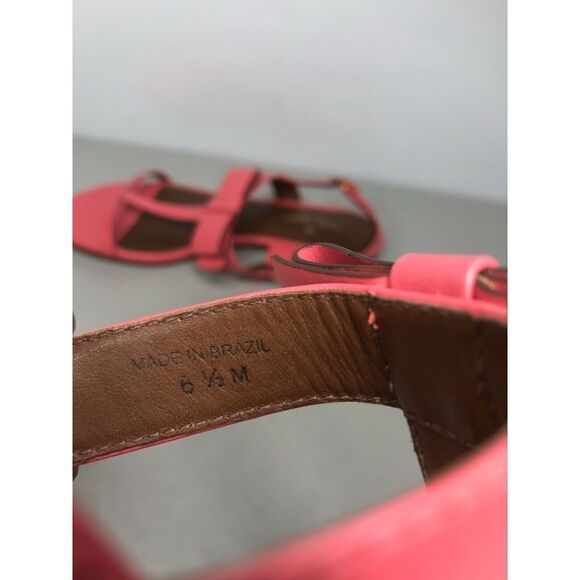 Kate Spade Hot Pink Leather Bow Open Toe Strap Sandals Women Sz 6.5MUS/37EU - Picture 14 of 16